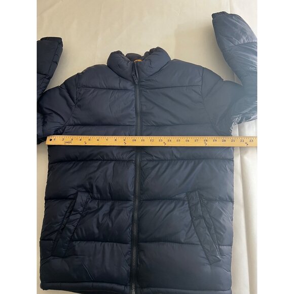 Old Navy Mens Puffer Jacket Size S Navy Blue & Burgandy Polyester & Nylon - Picture 10 of 12